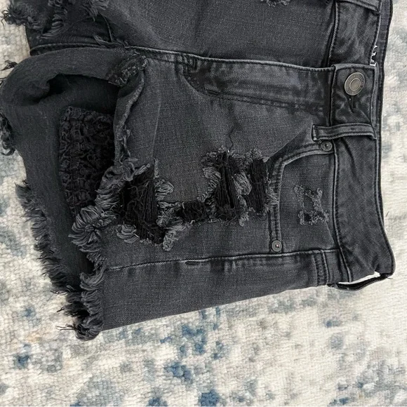 Black Jean Shorts - Picture 2 of 9